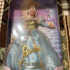 Barbie Cinderella Doll in Blue and Gold Gown